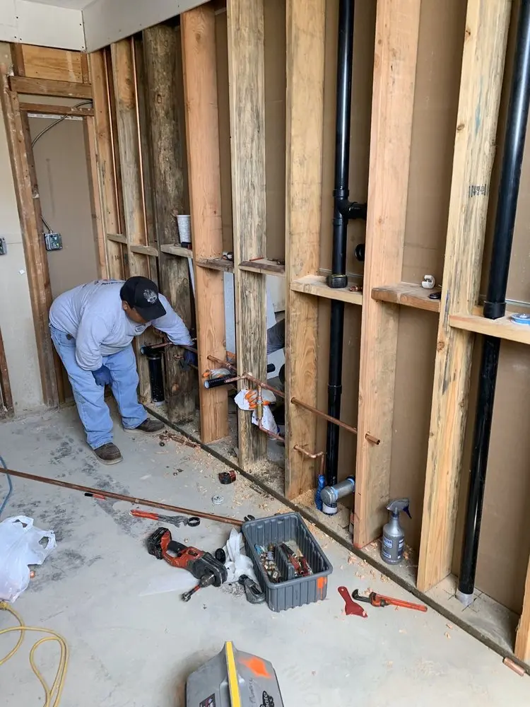 Commercial rough-in plumbing for Water Heater Replacement in Patriot Place
